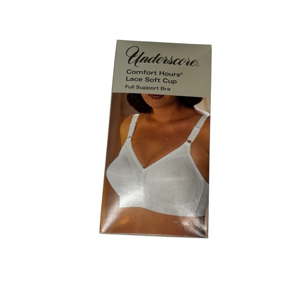 Vintage 90s 2000s New Comfort Hours Lace Soft Cup Full Support Bra - White 42B